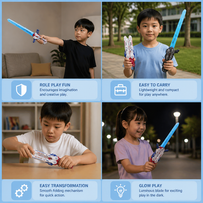 Glowing Telescopic Butterfly Sword Toy