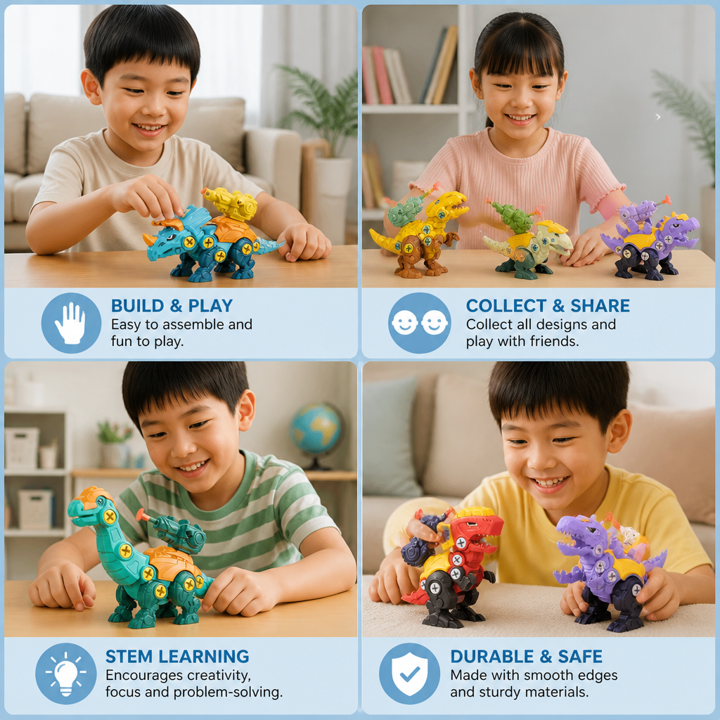 DIY Build & Transform Dinosaur Egg Toy
