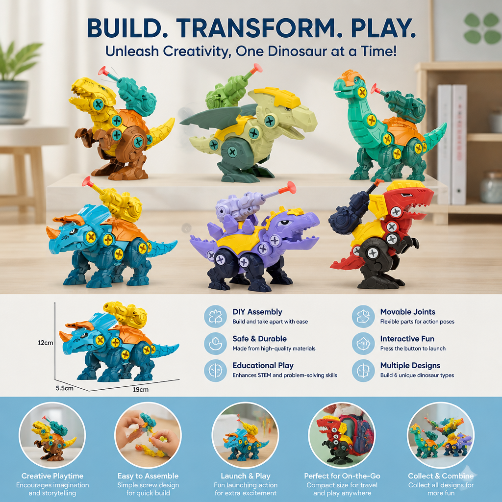 DIY Build & Transform Dinosaur Egg Toy
