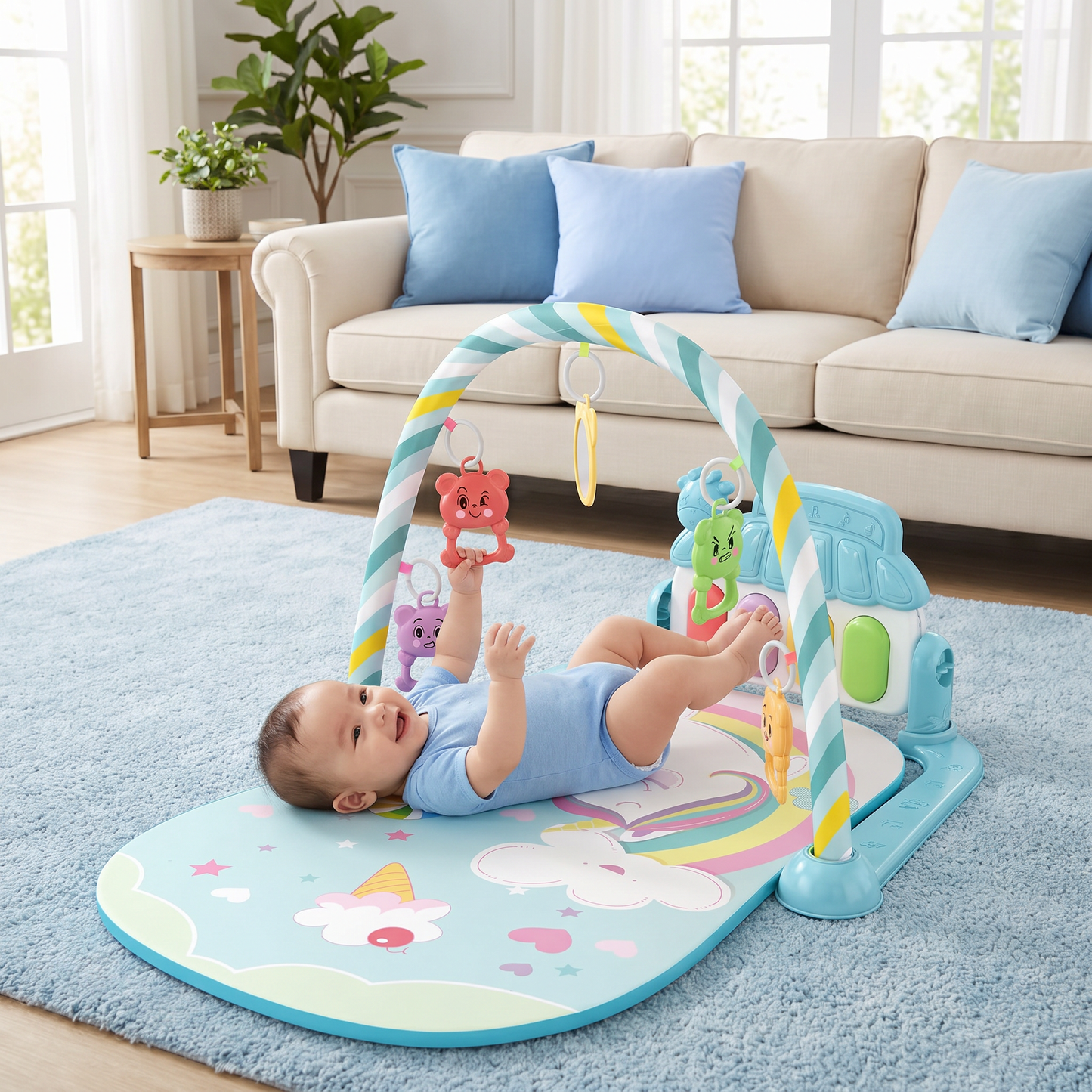 Musical Baby Pedal Piano for Limbs Coordination and Visual & Auditory Training