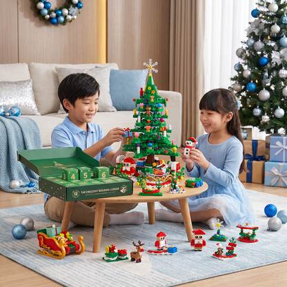 Christmas Tree Building Blocks Advent Calendar for Kids