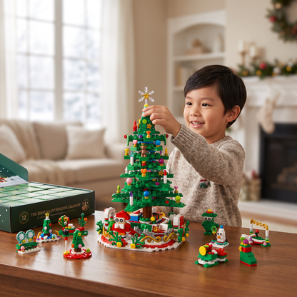 Christmas Tree Building Blocks Advent Calendar for Kids