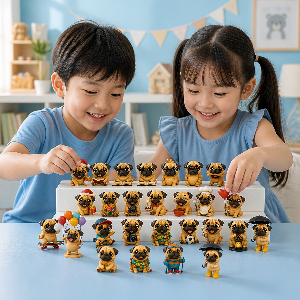 24-Day Pug Advent Calendar with Surprise Figurines