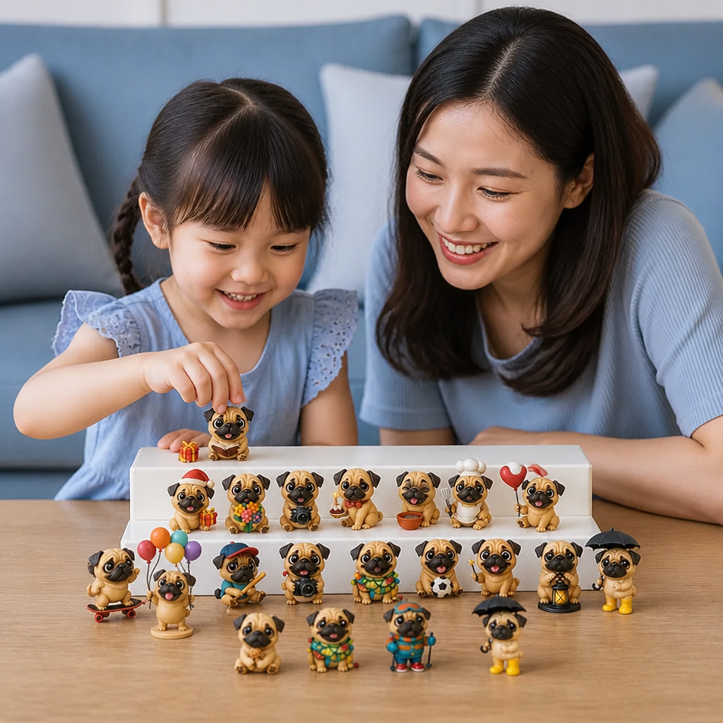 24-Day Pug Advent Calendar with Surprise Figurines
