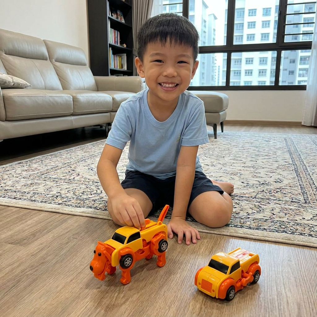 Wind-Up Transforming Animal Car Toy