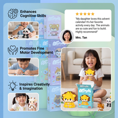 Adorable Animal Building Blocks Advent Calendar for Kids