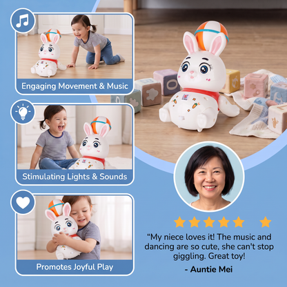 Interactive Dancing Rabbit Toy – Lights, Music & Fun Movement