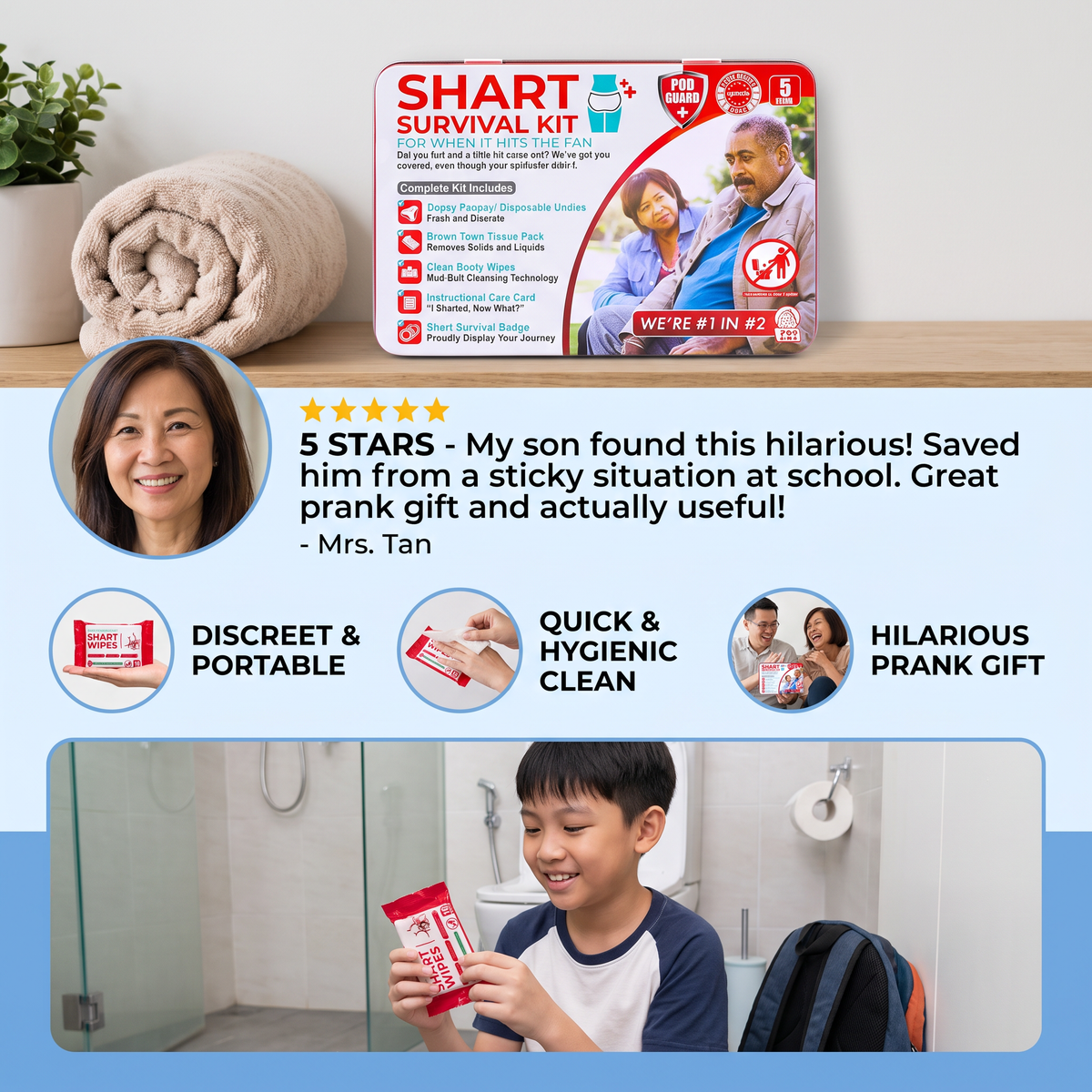 Funny Shart Survival Kit – Ultimate Poop Prank Gift Set