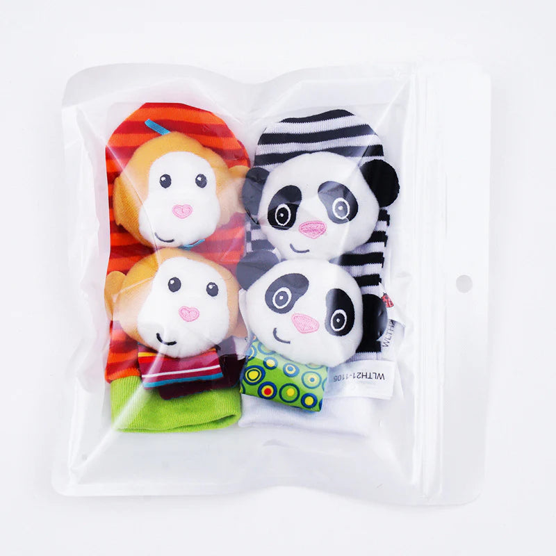 Baby Rattle Wrist and Sock Set ⎜ Colorful Sensory Toys for Early Learning and Motor Skill Development