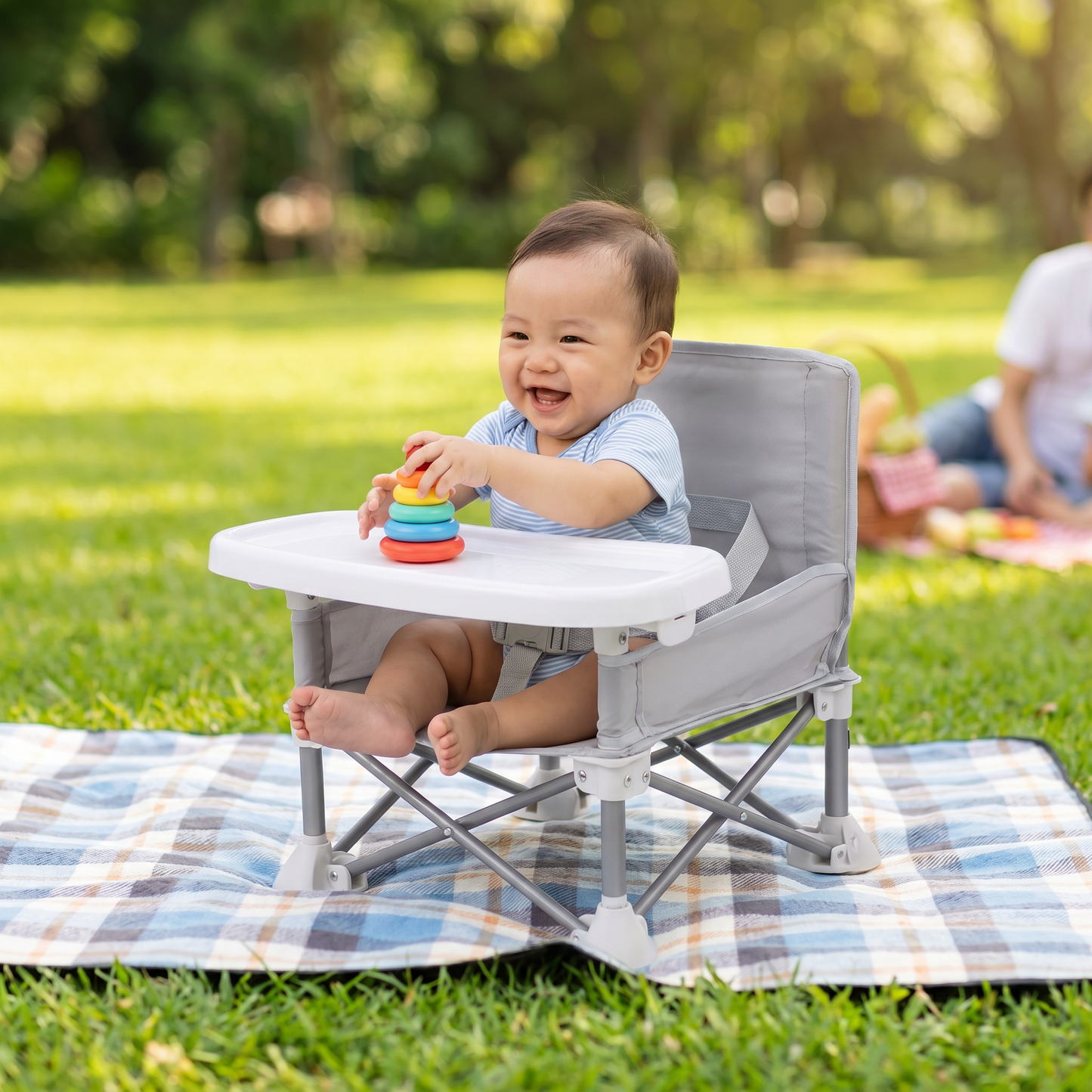 Foldable Baby Camping Chair with Tray for On the Go