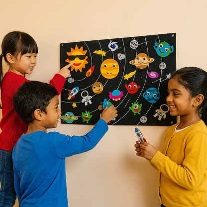 Felt Story Board for Kids ⎜ Educational DIY Set for Learning Animals, Imagination and Storytelling Fun