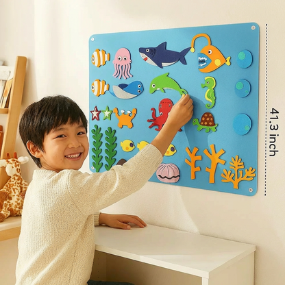 Felt Story Board for Kids ⎜ Educational DIY Set for Learning Animals, Imagination and Storytelling Fun