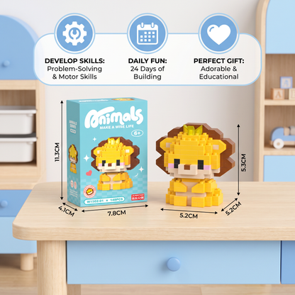 Adorable Animal Building Blocks Advent Calendar for Kids