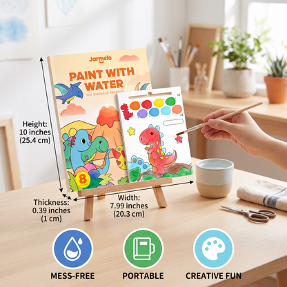 Watercolor Painting Book with Brush – Mess-Free Paint with Water Fun