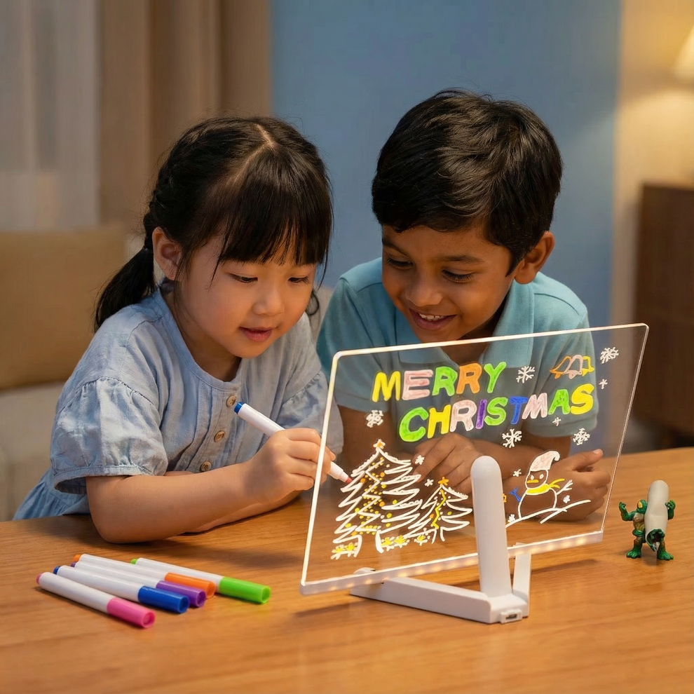 LED Writing Drawing Board for Kids ⎜ Reusable Light-Up Surface for Cre ...