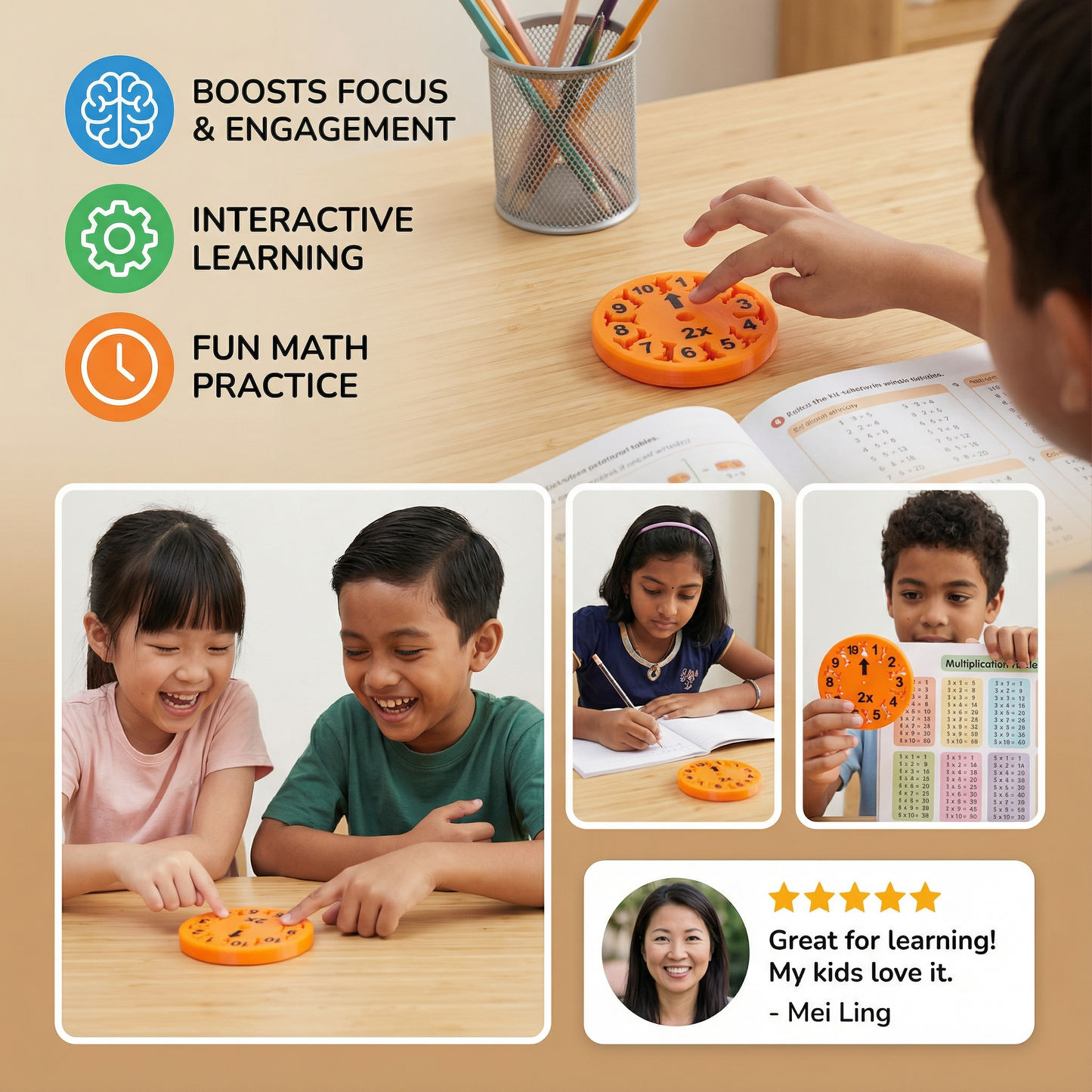 Mathematics Learning Game Fidget Spinner
