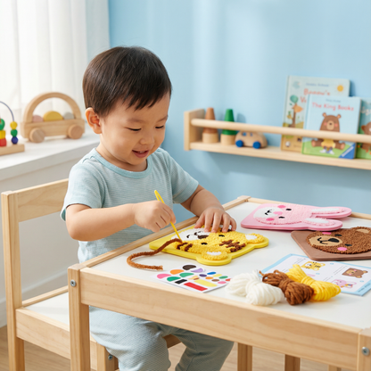 DIY Animal Craft Kit for Kids ⎜ Creative Handmade Material Set with Cartoon Stickers for Fun Learning and Play