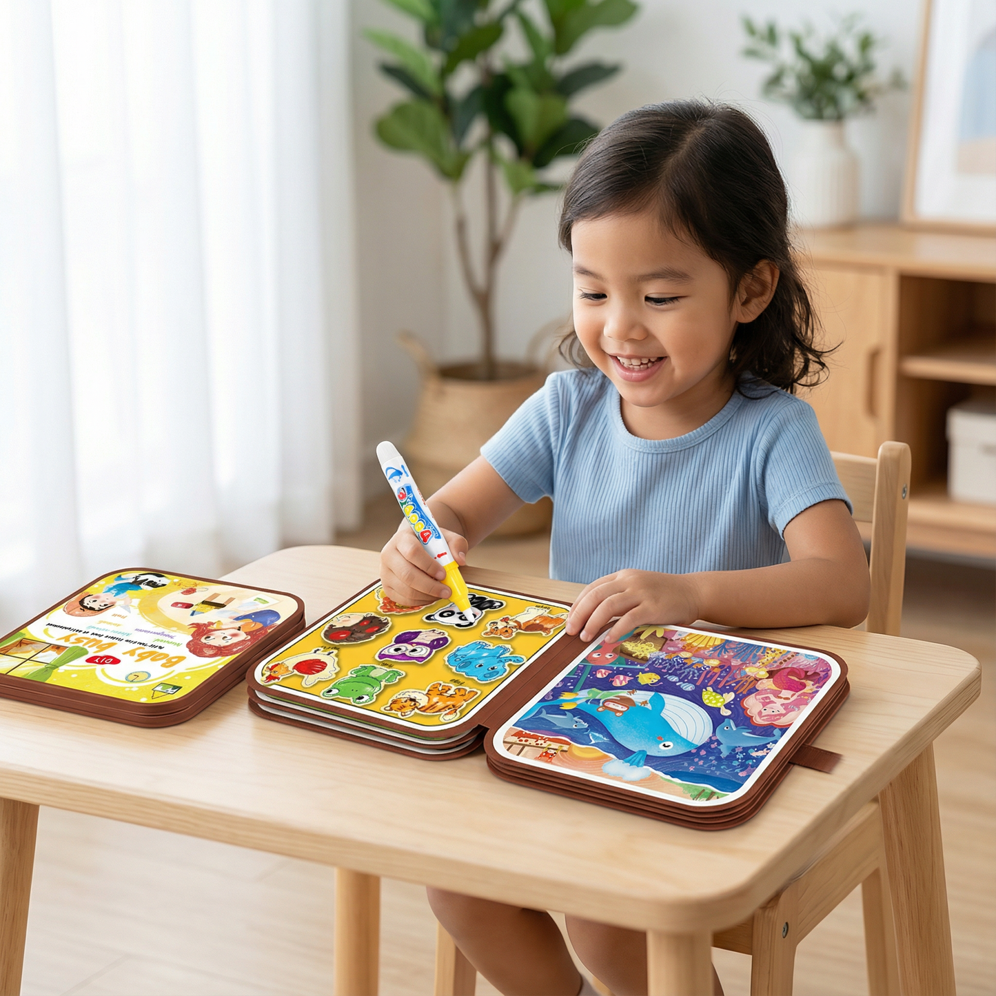 2-in-1 Magical Montessori Story Book for Drawing and Play