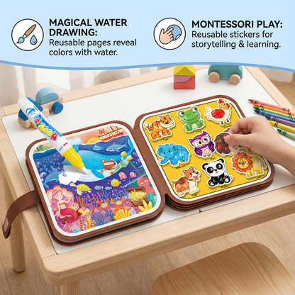 2-in-1 Magical Montessori Story Book for Drawing and Play
