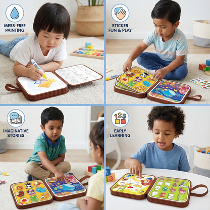 2-in-1 Magical Montessori Story Book for Drawing and Play