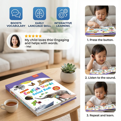 English Sound Learning Book ⎜ Interactive Audio Book for Early Language Development and Vocabulary Building