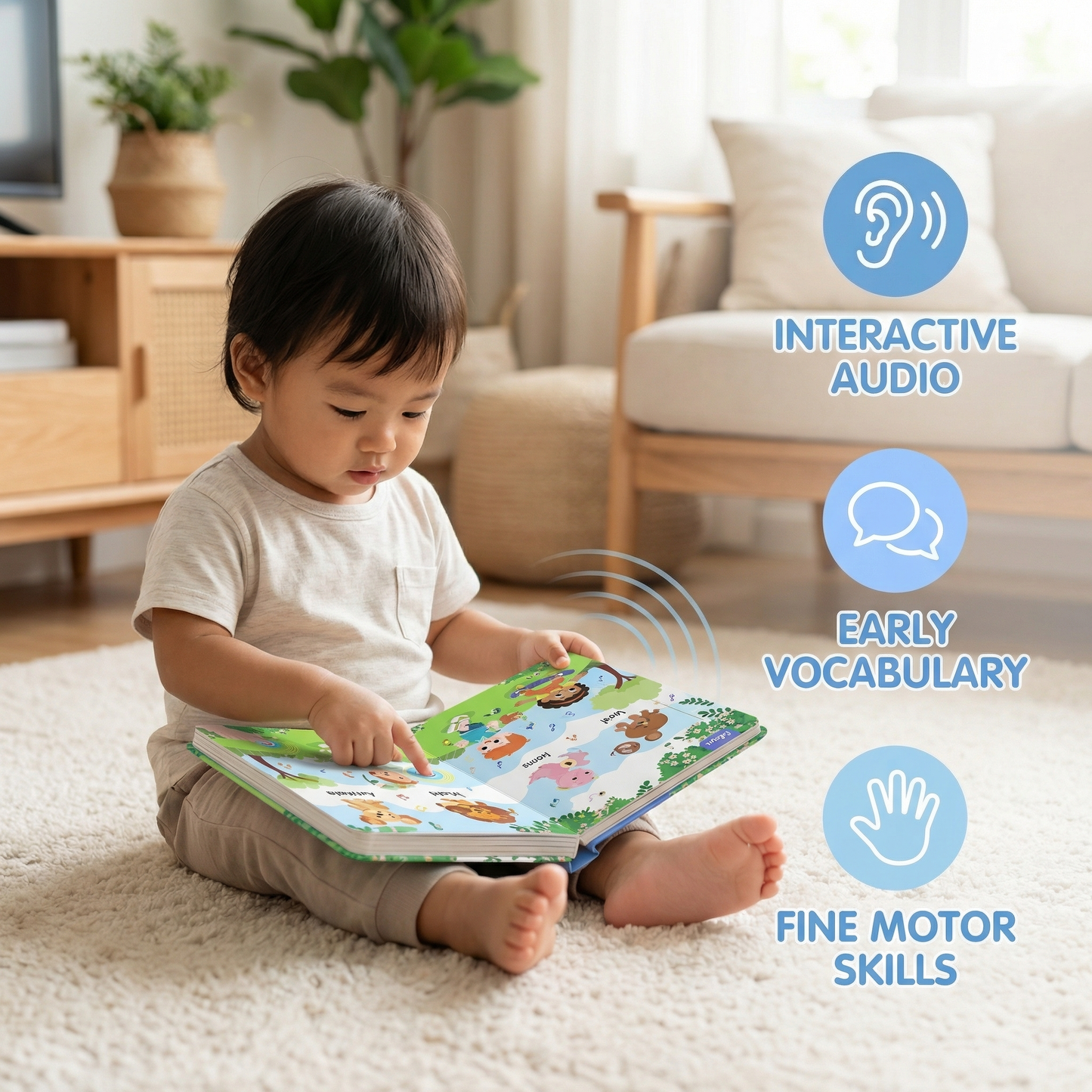 English Sound Book for Toddlers ⎜ Interactive Learning Toy for First Words with Audio and Colorful Illustrations