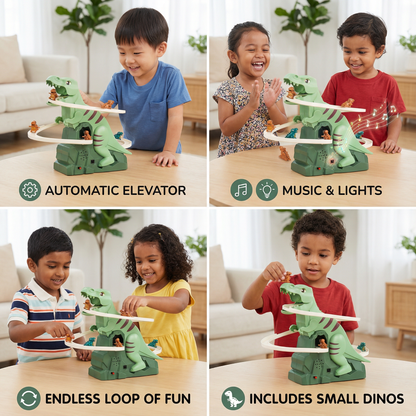 Dino Slide Roller Coaster Fun