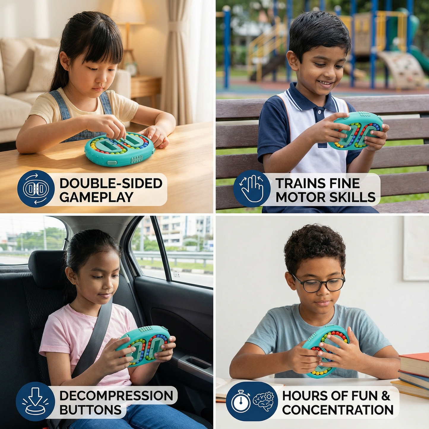 Double-Sided Color Ball Logic Game