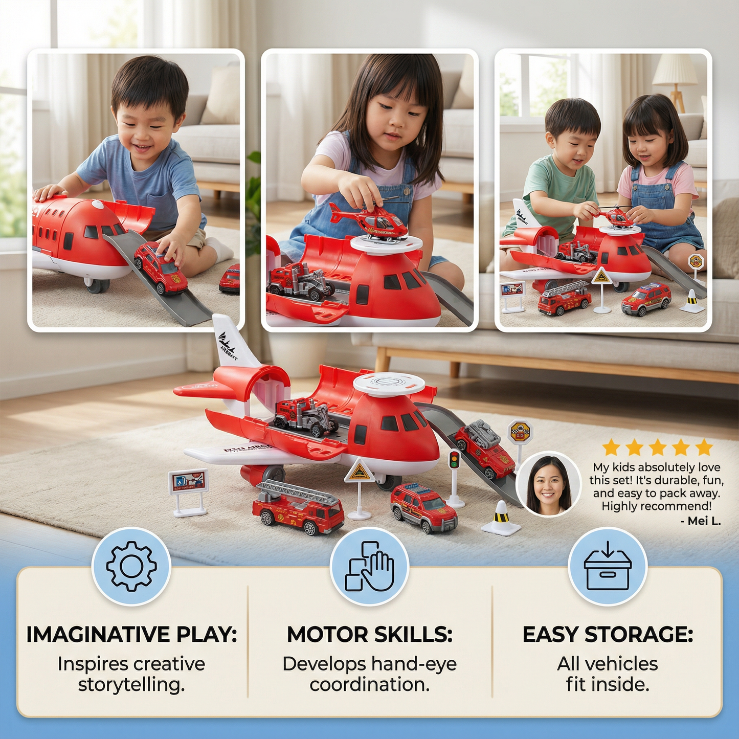 Airplane and Vehicle Play Set