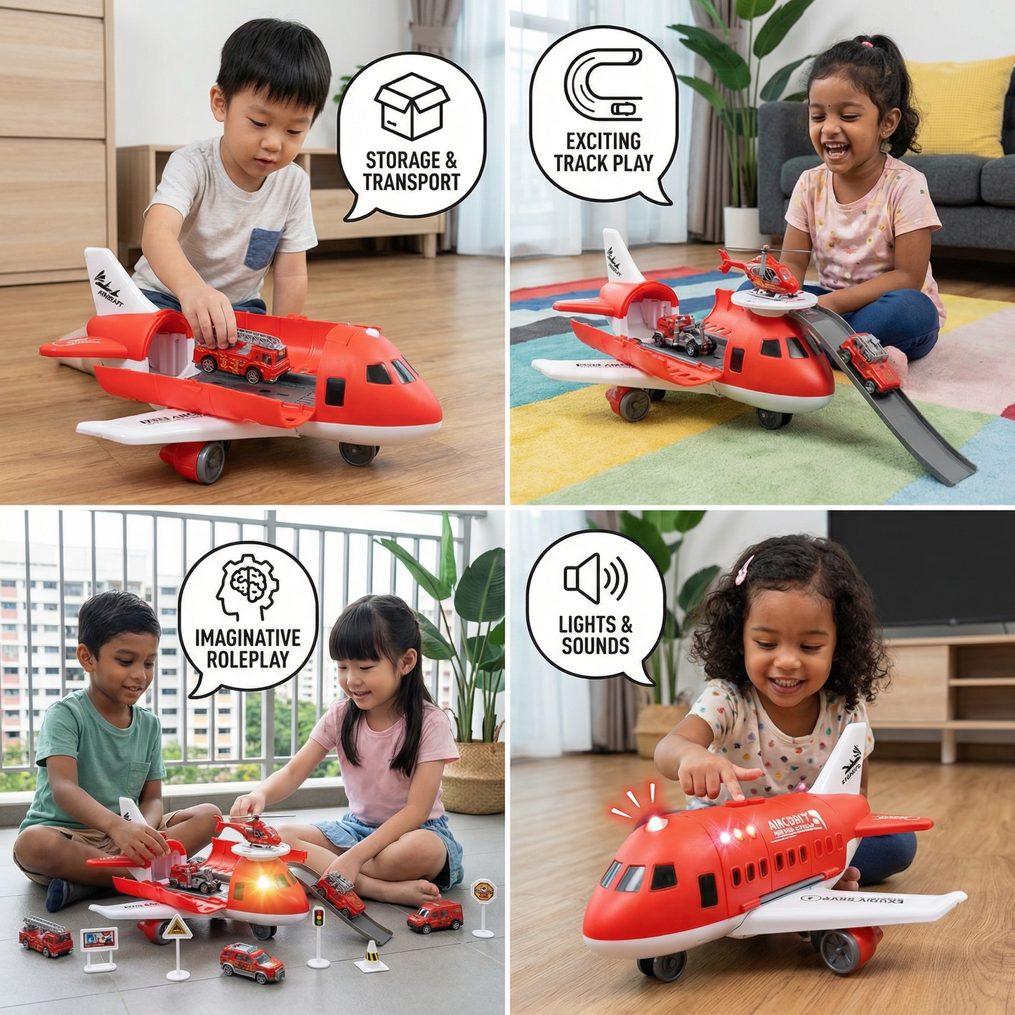 Airplane and Vehicle Play Set