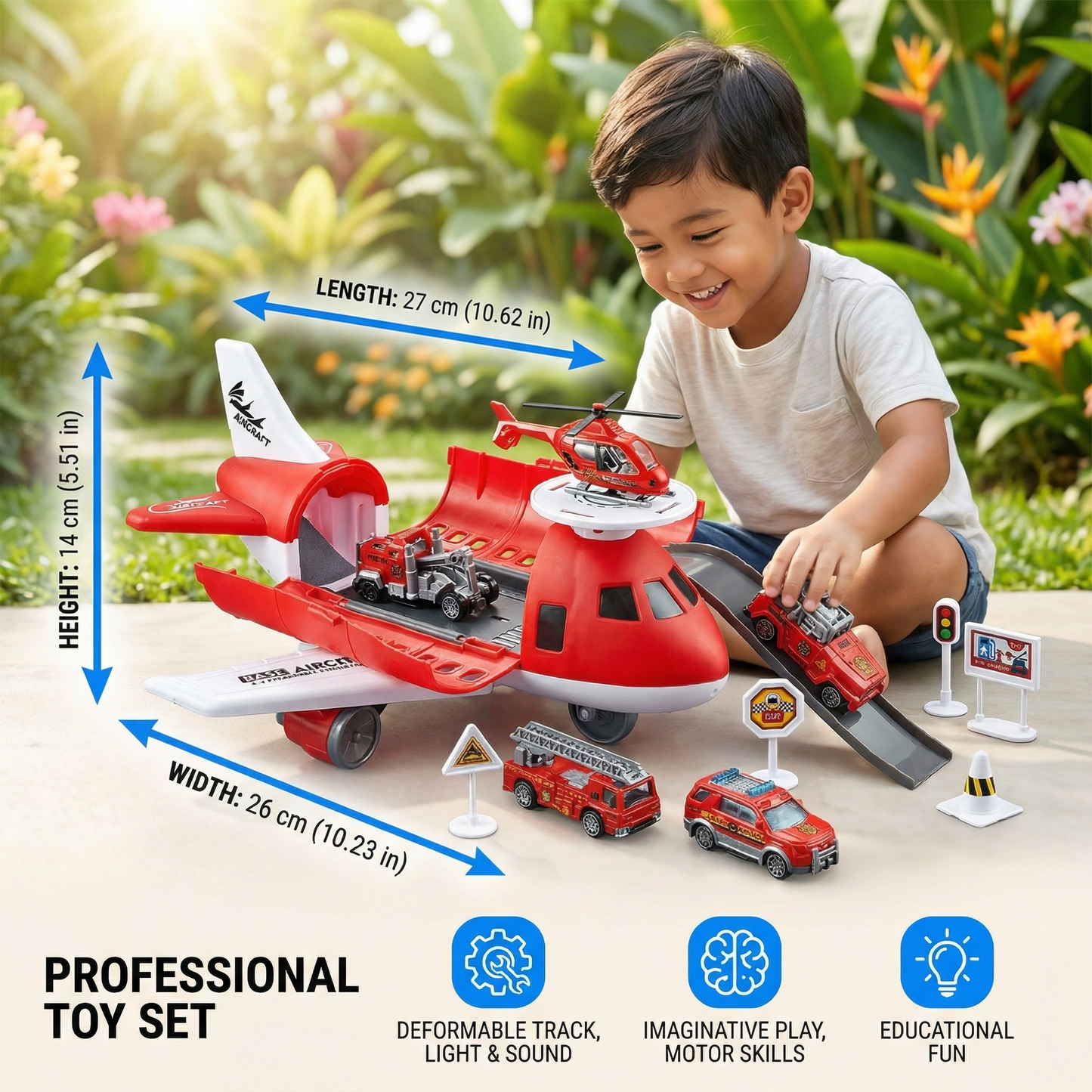 Airplane and Vehicle Play Set