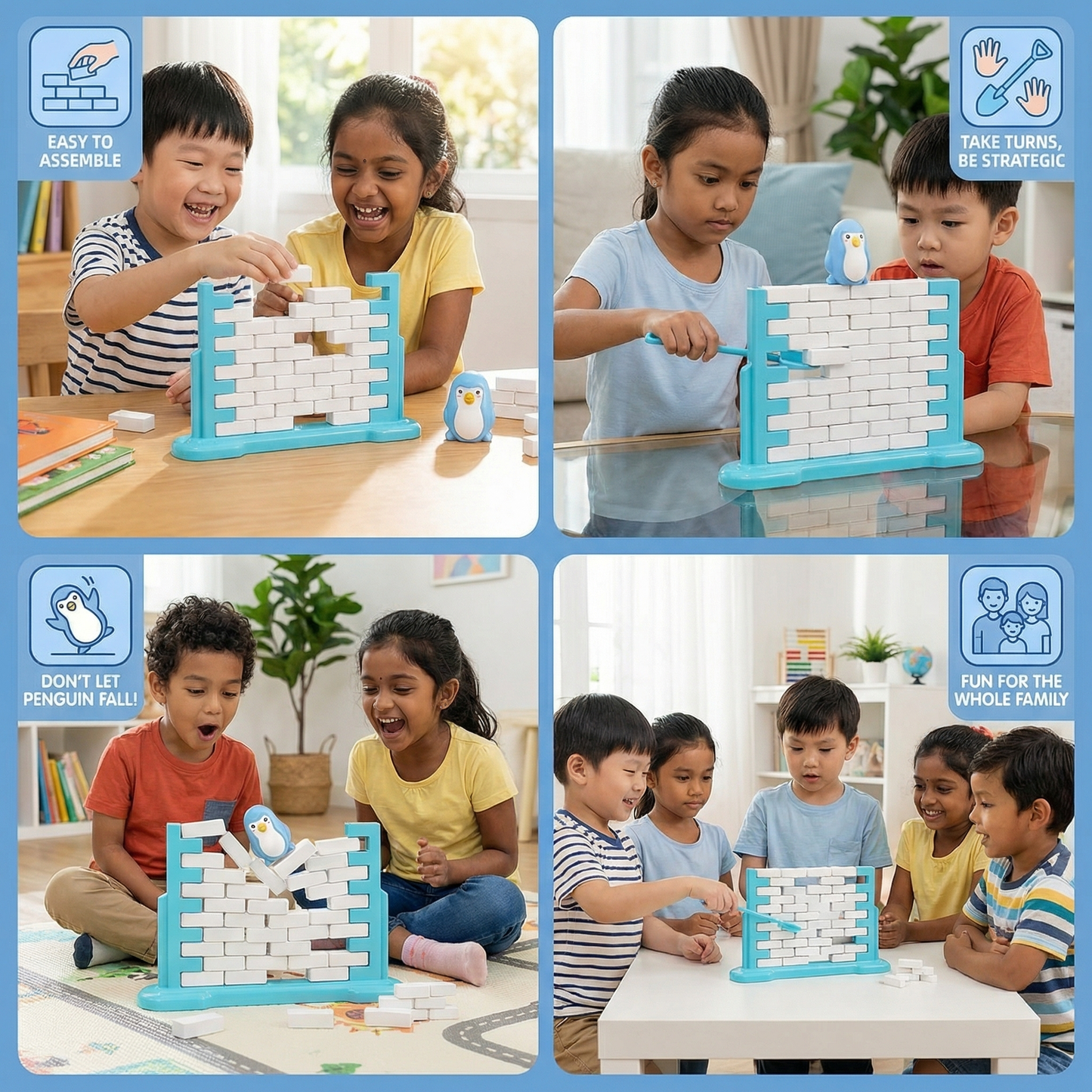 Penguin Ice Wall Balance Family Game