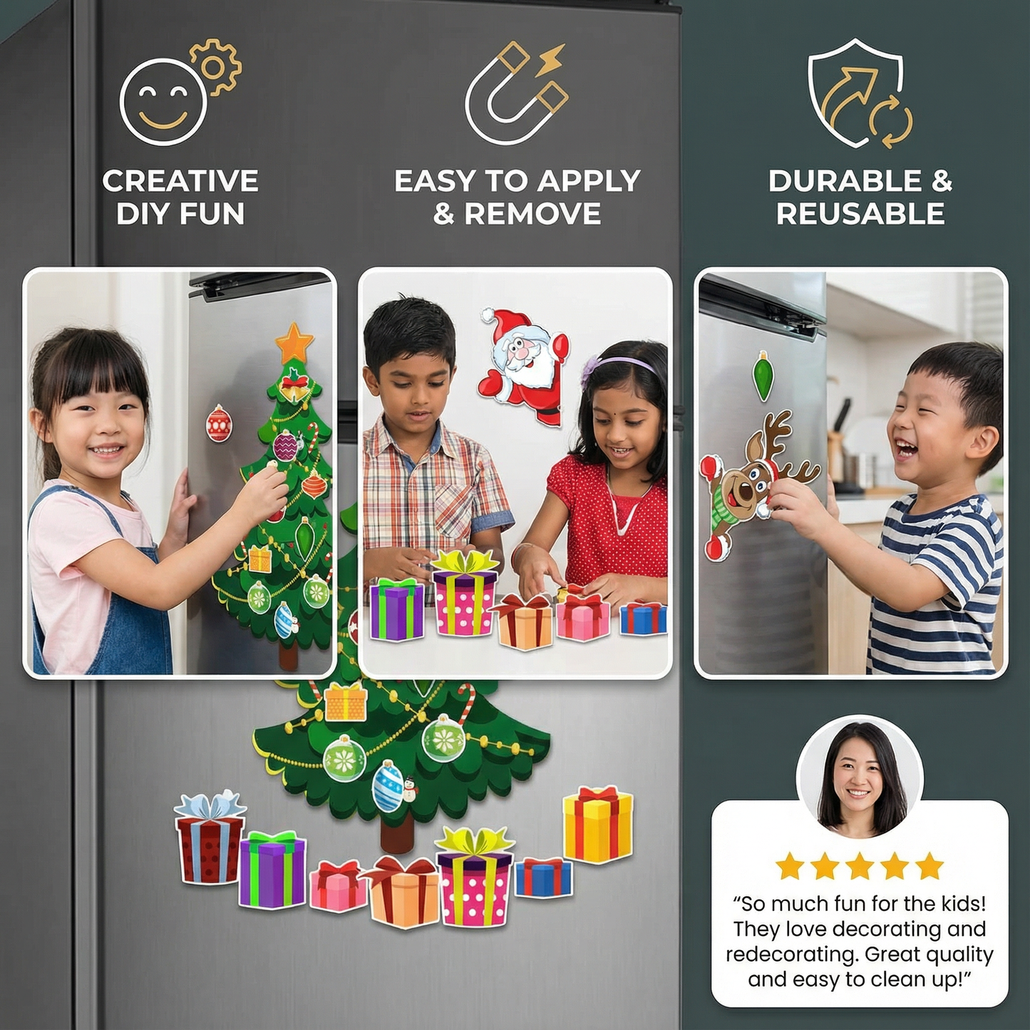Christmas Montessori Magnetic Sticker Set for DIY Decorating