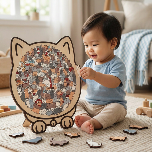 Wooden Cat Puzzle