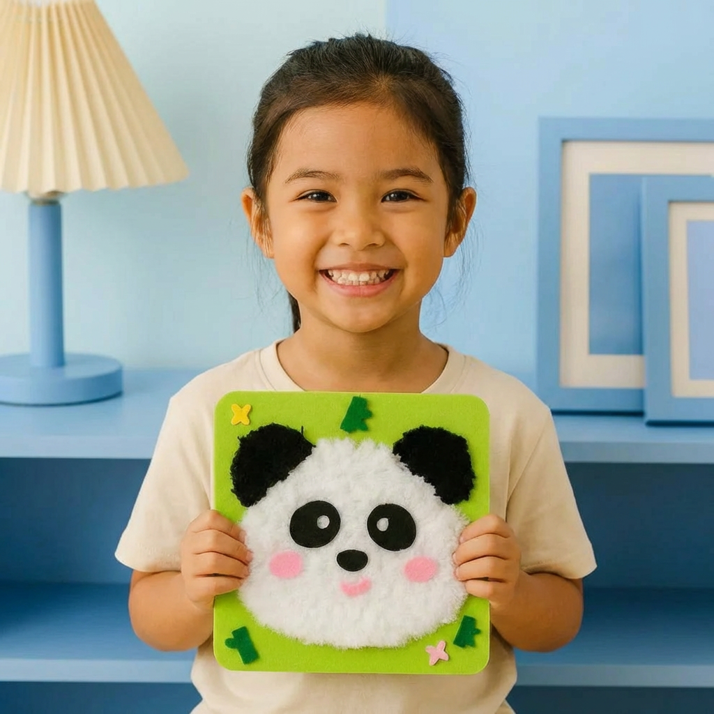 DIY Animal Craft Kit for Kids ⎜ Creative Handmade Material Set with Cartoon Stickers for Fun Learning and Play