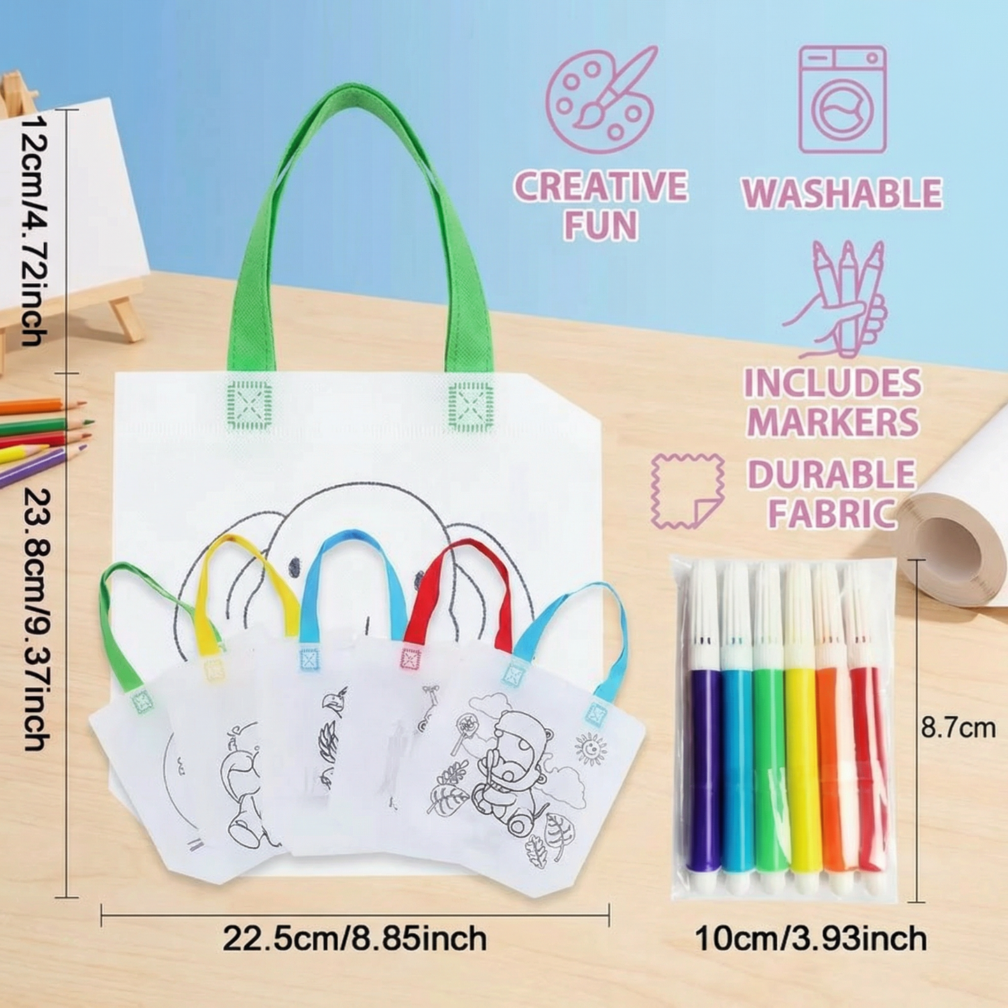 Kids’ Craft and Drawing Bag Set with Markers