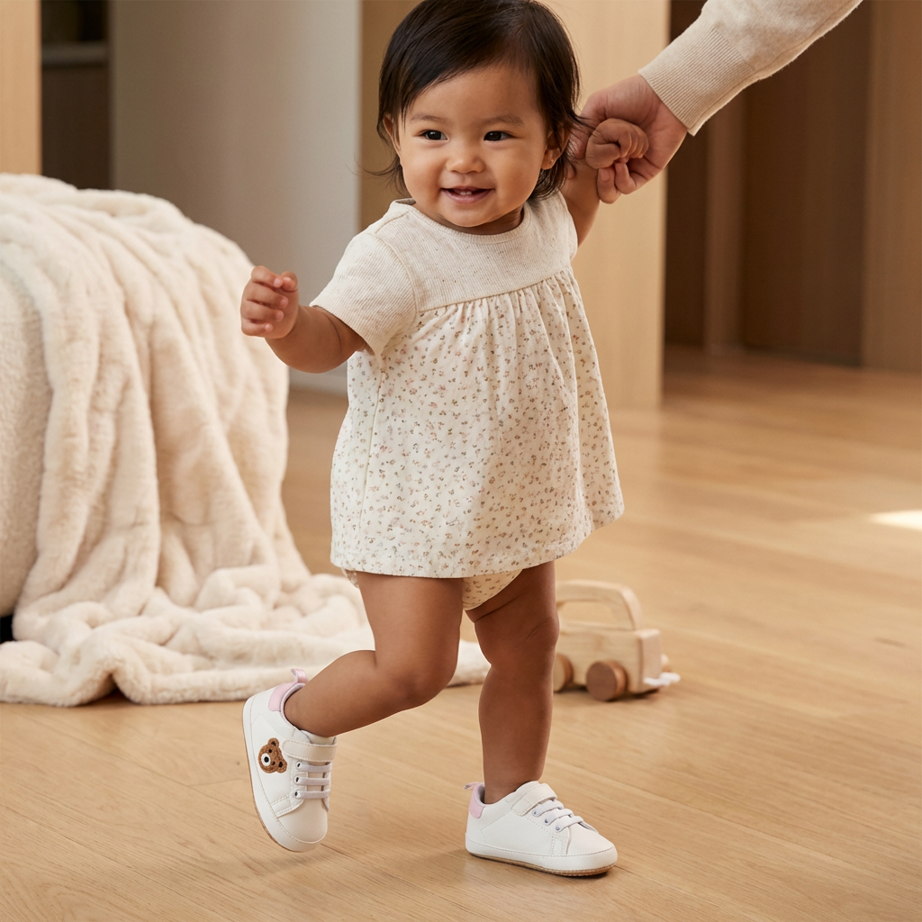 Toddler Shoes with Cute Bear Design