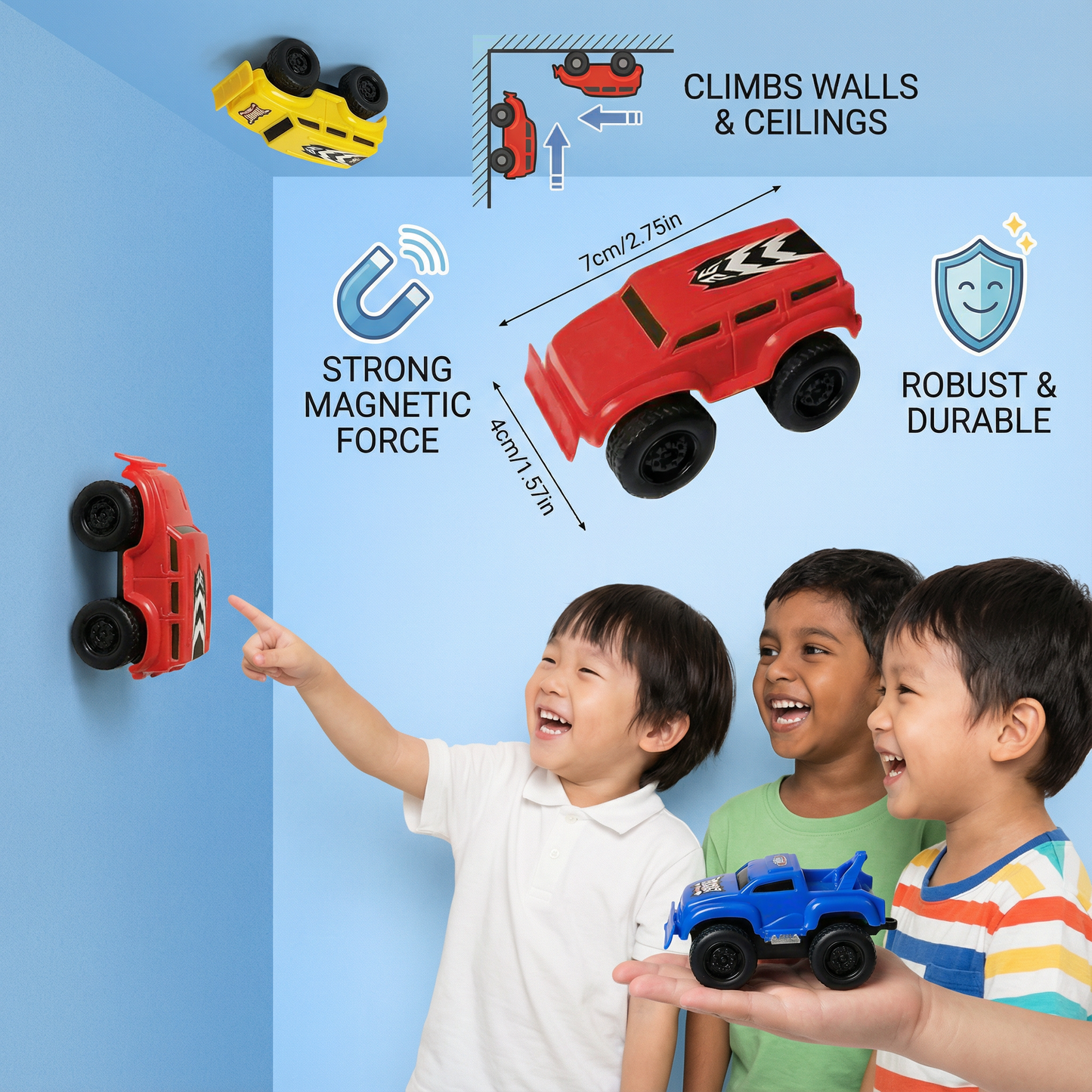 Magnetic Wall Climbing Cars