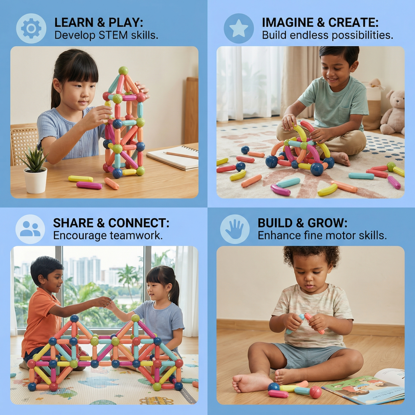 Magnetic Building Blocks