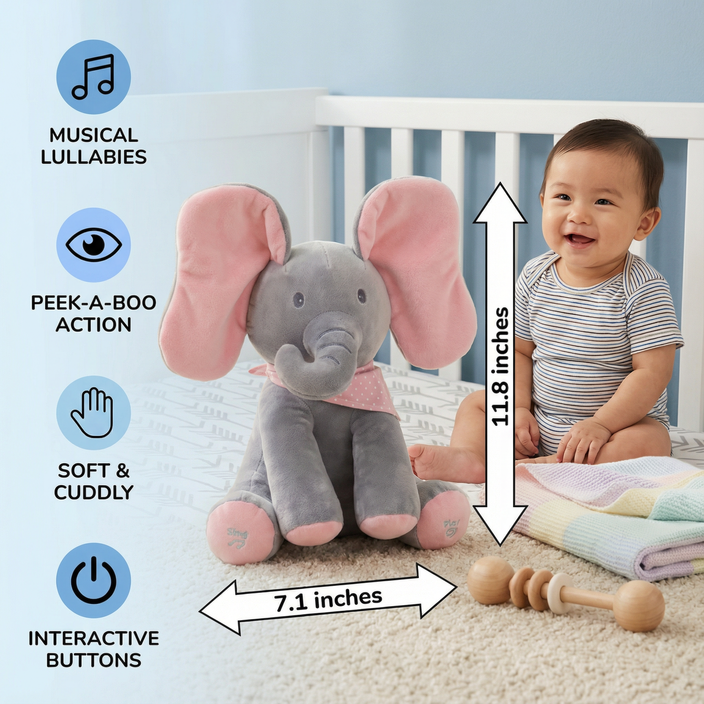 Peek-A-Boo-Elephant - Interactive Plush Toy
