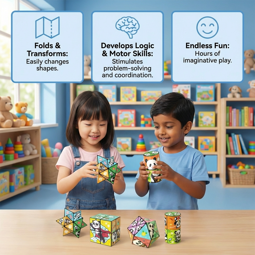 Magical Folding Cube Children's Toy