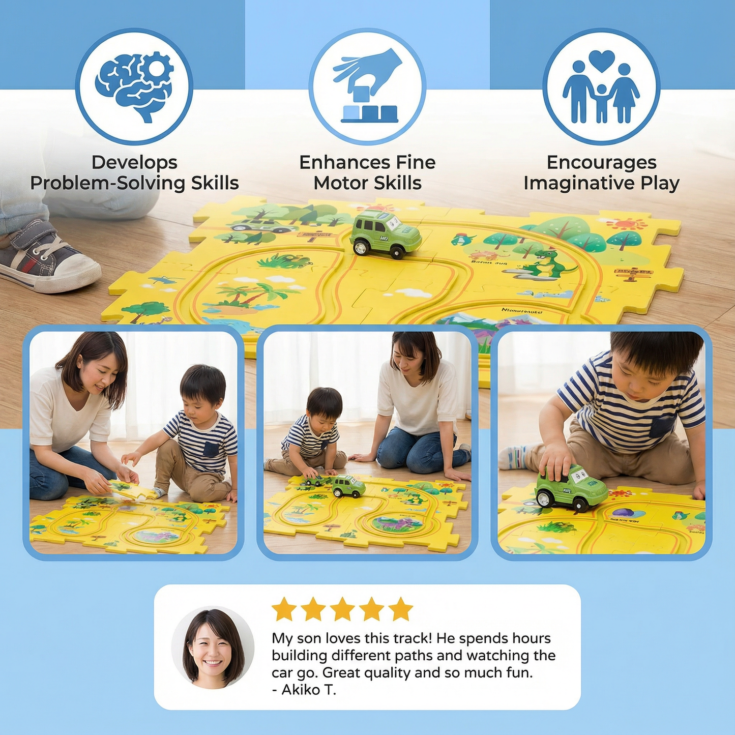 Puzzle Track Building Block Race