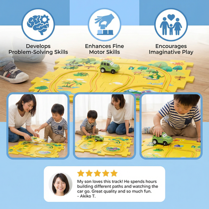 Puzzle Track Building Block Race