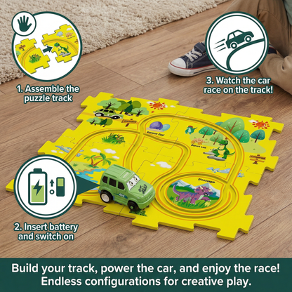 Puzzle Track Building Block Race