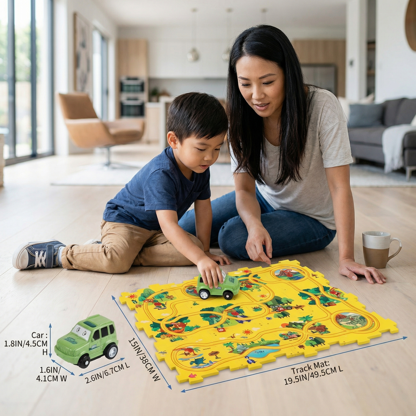 Puzzle Track Building Block Race