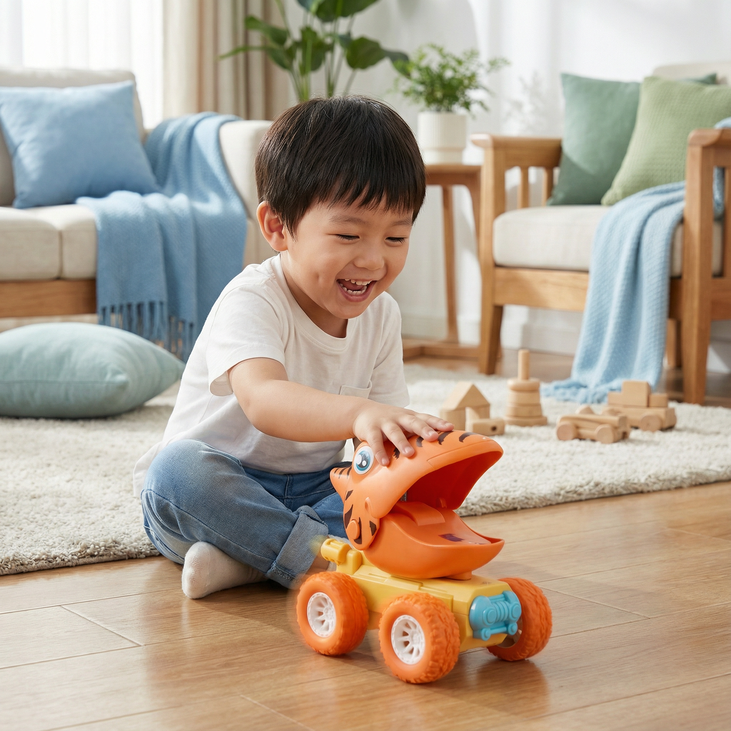 Push & Drive Dino Monster Trucks