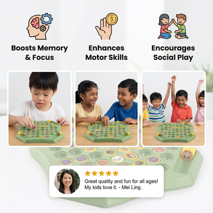 Animal Coin Memory Game Board
