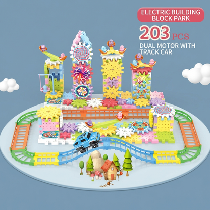 Rotating Montessori Gear Building Block Toy