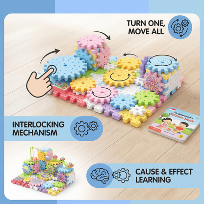 Rotating Montessori Gear Building Block Toy