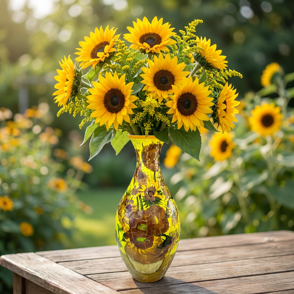 Elegant 3D Puzzle Vase – Usable for Real Flowers